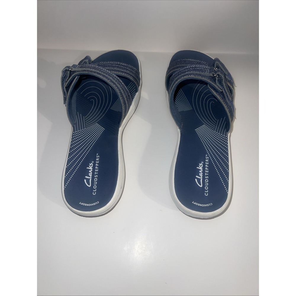 Clarks Sandals Women's Blue Size 9 Cloudsteppers CushionSoft Lightweight - Picture 3 of 6